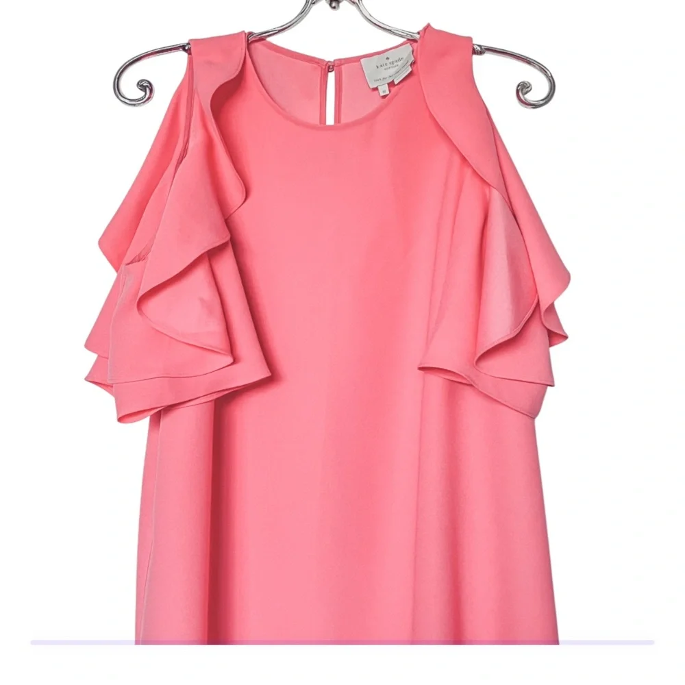 Kate Spade New York Cold Shoulder Crepe Dress Size M